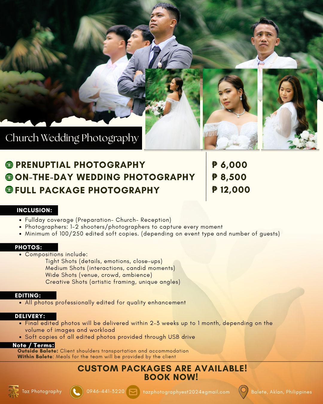 Home church wedding photography